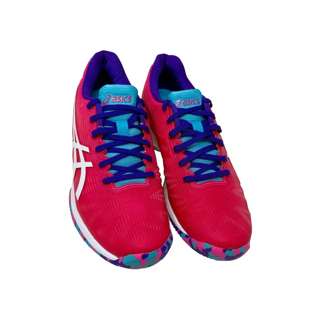 Asics Solution Speed FF Tennis Shoes Pink Blue 1042A130 Women's Size 8 FlyteFoam